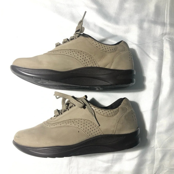 2 Pairs.  S.A.S. Walk Easy Shoes, Sage and Chocolate Nubuck (6.5) - Picture 4 of 16
